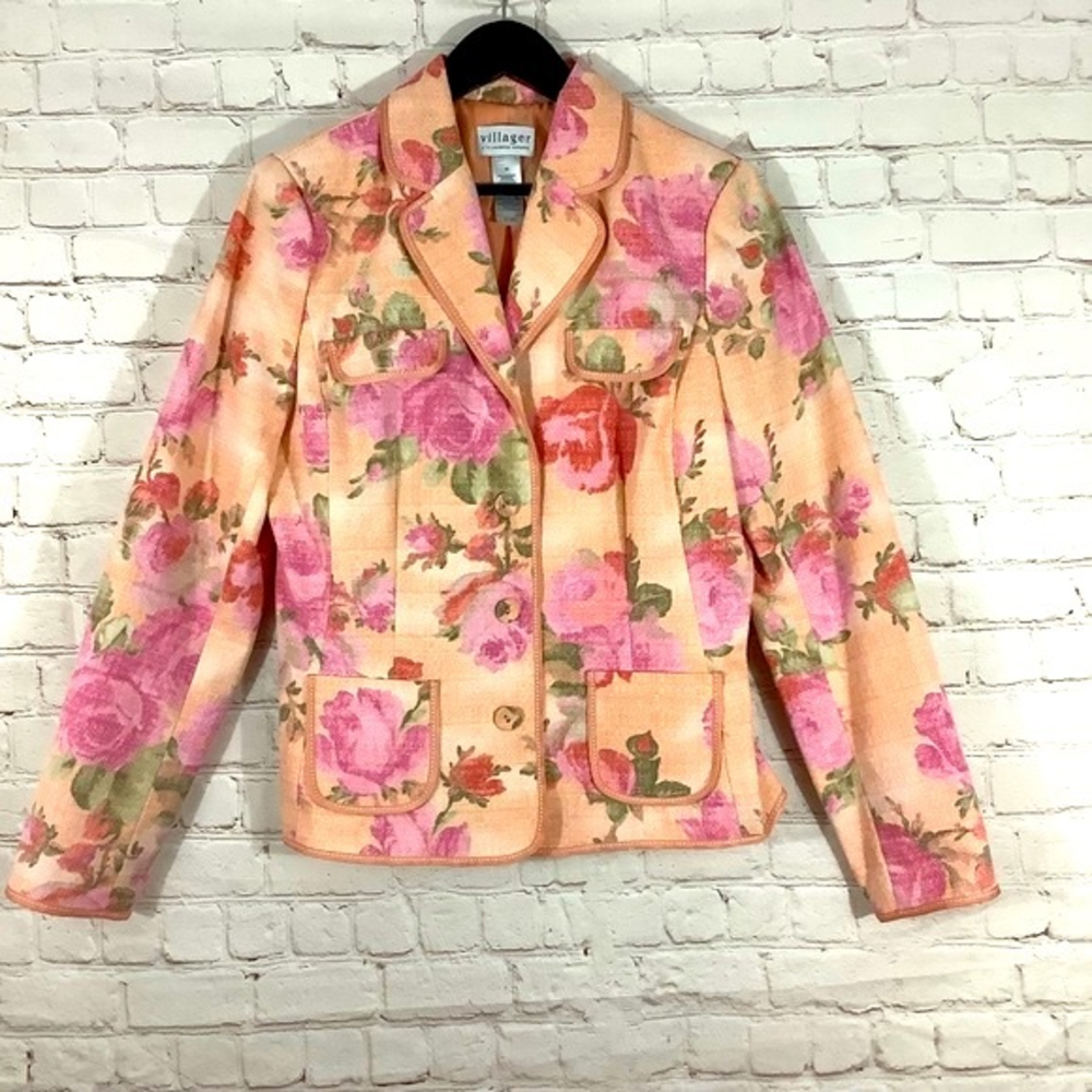 Liz Claiborne Villager‎ Jacket Le Rose Jacket